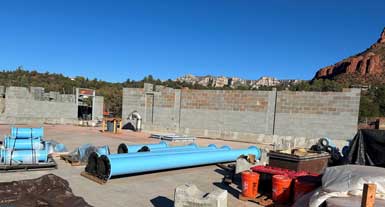 CMU Masonry of Pump and Electrical Building Continued 3