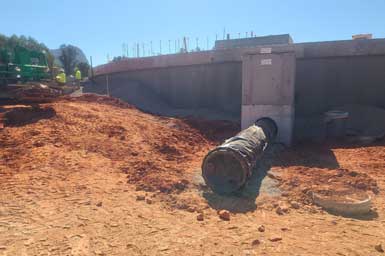 CMU Masonry of Pump and Electrical Building 3