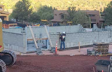 CMU Masonry of Pump and Electrical Building 5