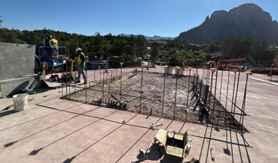 >Stem Walls and Floor Concrete Pours for Pump and Electrical Buildings 2