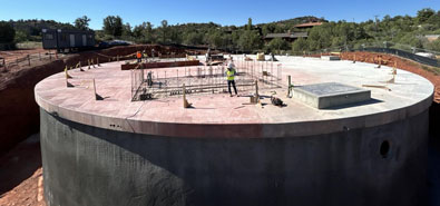 >Stem Walls and Floor Concrete Pours for Pump and Electrical Buildings 3